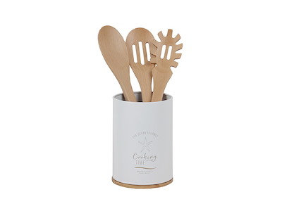 PORTA UTENSILI CON POSATE DA CUCINA