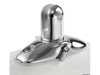 Basetta in acciaio inox per tendalini con supporto in EPDM per gommoni