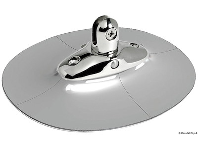Basetta in acciaio inox per tendalini con supporto in EPDM per gommoni