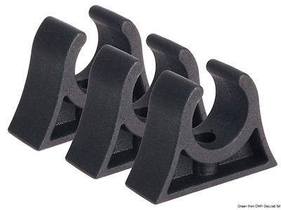 Clip nera per tubi 60/65 mm 