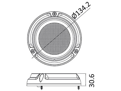 Luce subacquea Round LED per carena/specchio di poppa 14W