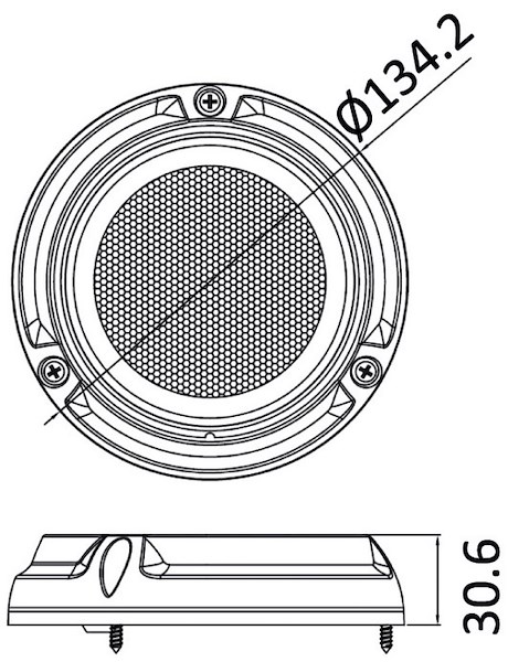 Luce subacquea Round LED per carena/specchio di poppa 14W