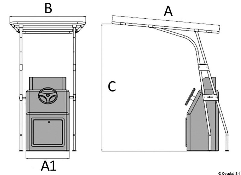 T-Top in alluminio anodizzato