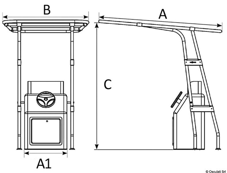 T-Top professionale in alluminio