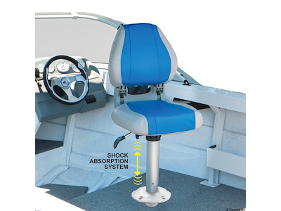 Supporto sedile Waverider con ammortizzatore, testa girevole e base in alluminio ad incasso