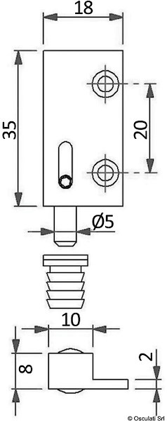 Cerniere a spillo montaggio laterale
