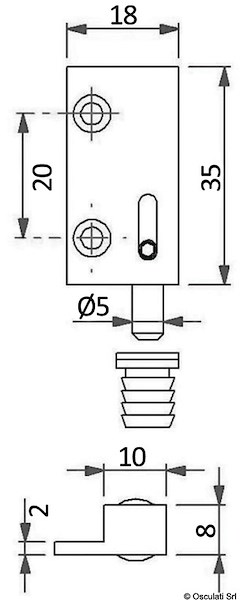 Cerniere a spillo montaggio laterale