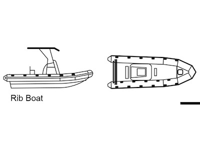 Telone sartoriale per gommoni con T-Top e guida centrale