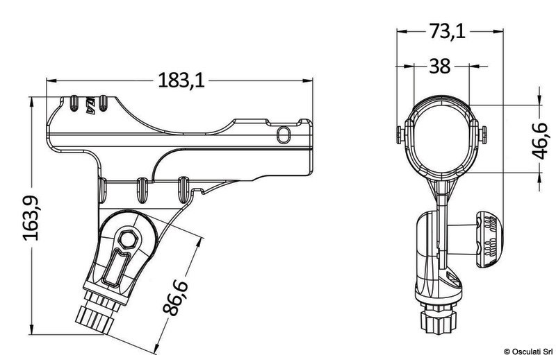 Rod Holder R Only Black 
