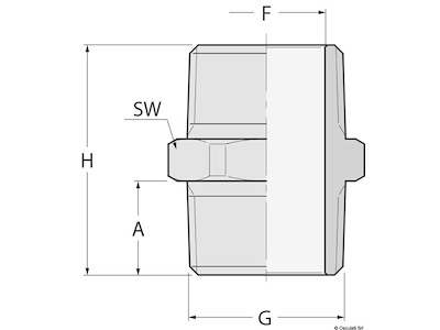Niples doppio M-M in bronzo GUIDI