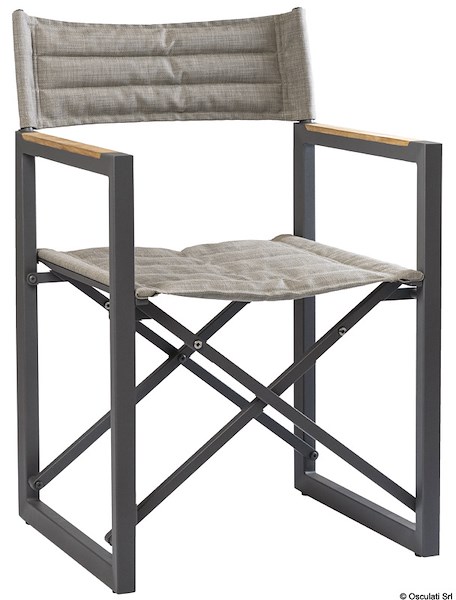 Sedia pieghevole ARC The Square in teak e alluminio