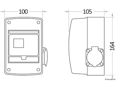 Quadro elettrico 16 A con presa shuko 