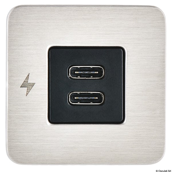 Presa doppia USB-A + USB-C SCANSTRUT Tile