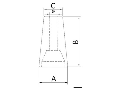 Rullo laterale conico plastica 77,26x126 mm foro 21 mm 