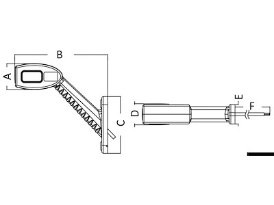 Fanali di ingombro laterali a LED con corpo in gomma
