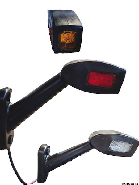 Fanali di ingombro laterali a LED con corpo in gomma