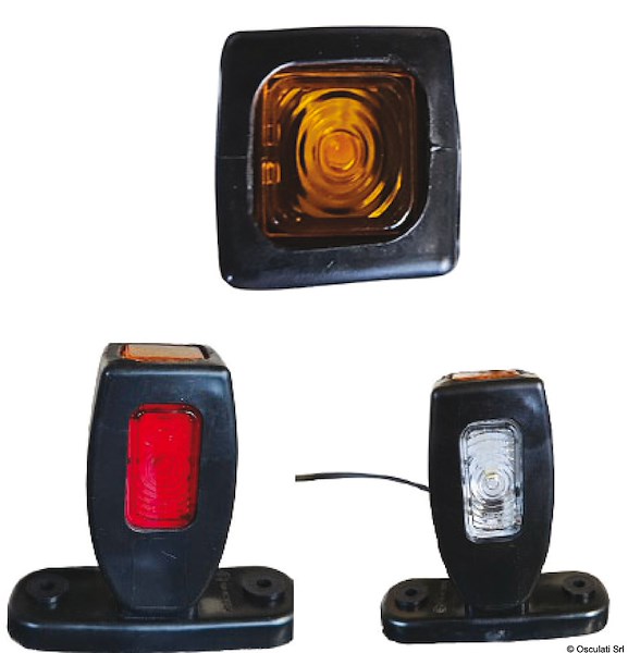 Fanali di ingombro laterali a LED con corpo in gomma