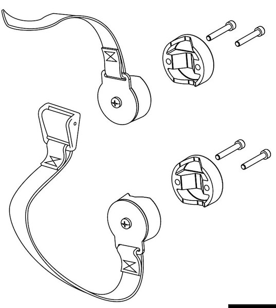 Kit cinghie porta sup e porta passerella 
