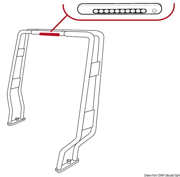 Plafoniera LED da appoggio 310x40x15 mm 