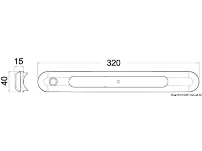 Plafoniera LED da appoggio 310x40x15 mm 