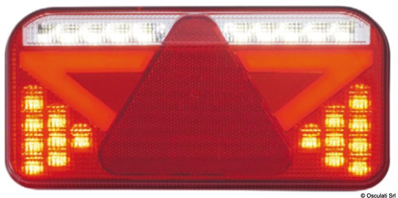 Fanali posteriori a LED con catadiottro triangolare a 6 funzioni