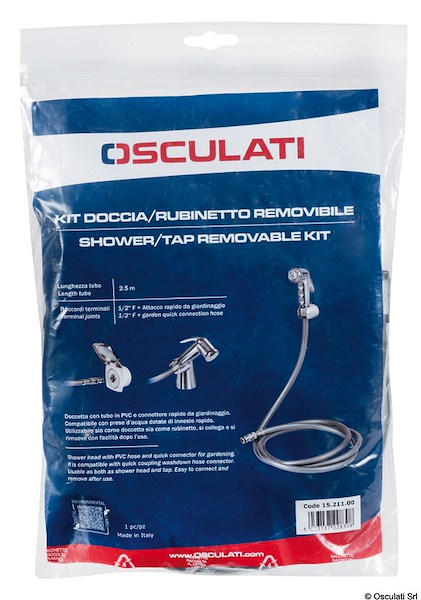 Kit doccia/rubinetto removibile con attacco rapido 