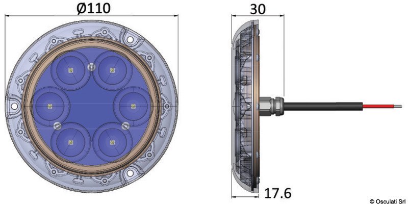 Luce subacquea BLUEFIN LED PIRANHA P6 NITRO
