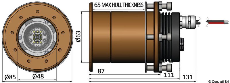 Luce subacquea passante BLUEFIN MAKO