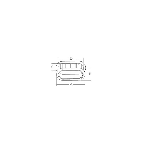 SCARICO OVALE NYLON-INOX