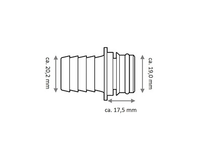 KIT RACC. 3/4' DIRITTO 2PZ