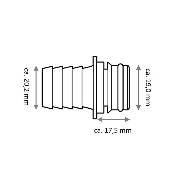KIT RACC. 3/4' DIRITTO 2PZ