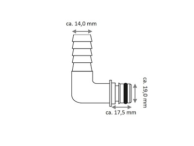 KIT RACC. 1/2' 90° 2PZ