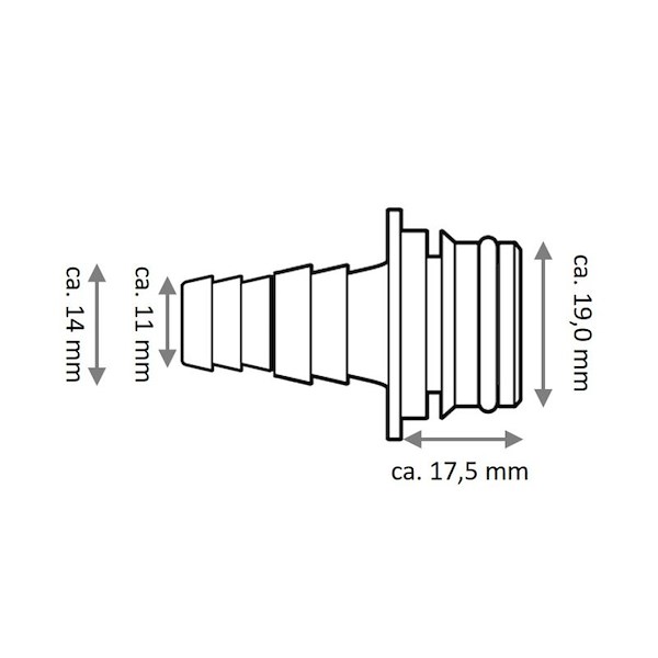 KIT RACC. 3/8"-1/2" DIRITTO 2PZ