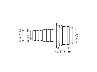 KIT RACC. 3/8"-1/2" DIRITTO 2PZ