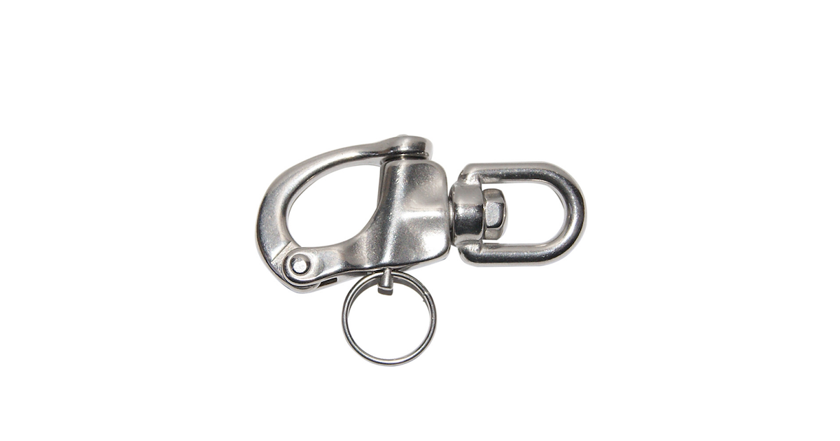 Osculati PCG_588 Moschettone Inox AISI 316 Lucidato con Apertura a Grilletto - 127mm per Scotty, Drizze e Spinnaker