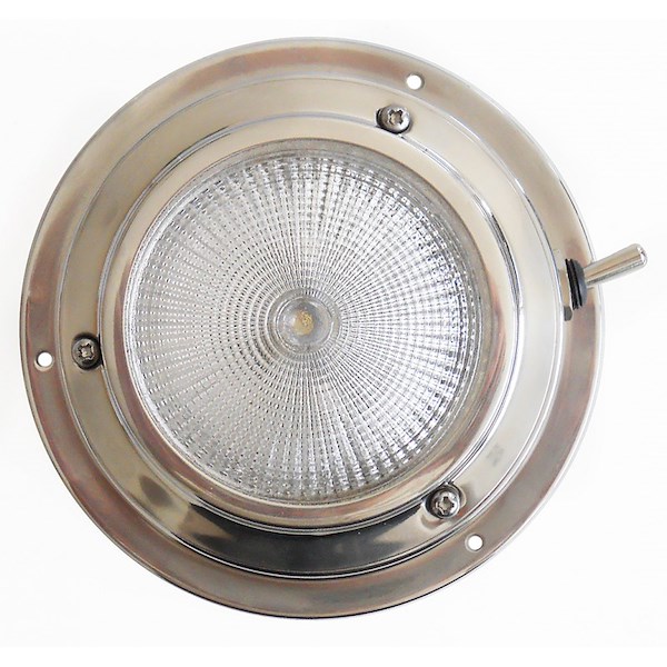 PLAFONIERA INOX Ø MM.140 x 40h 12V