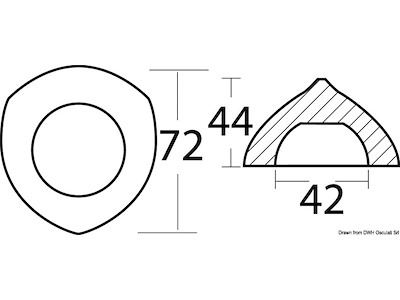 Anodo a cono in zinco compatibile con eliche Max-Prop