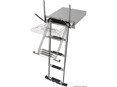 Scaletta a scomparsa per plancetta 4 gradini EasyUp 