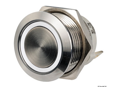 Interruttori Pushpull a basso profilo in acciaio inox 12/24V 20 A