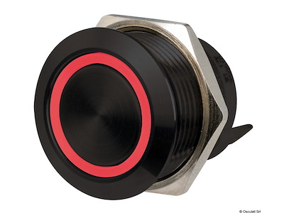 Interruttori FLAT neri in acciaio inox 1224V LED RBW