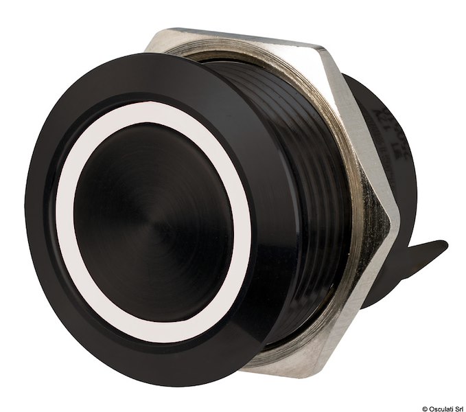 Interruttori FLAT neri in acciaio inox 1224V LED RBW