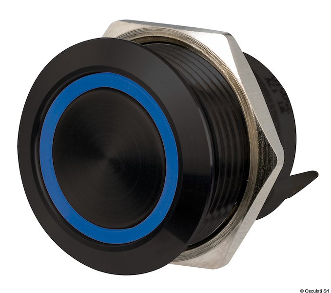 Interruttori FLAT neri in acciaio inox 1224V LED RBW