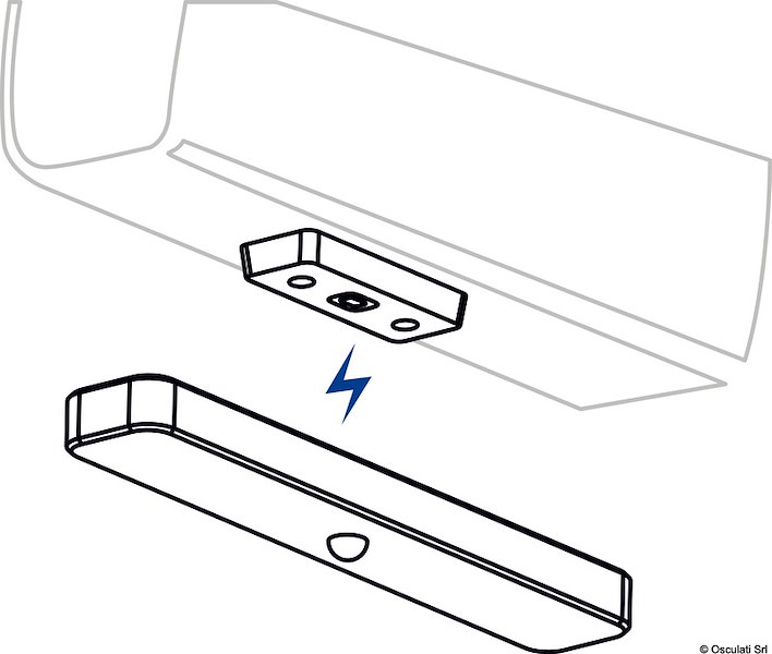 Luce LED sottoboma magnetica 