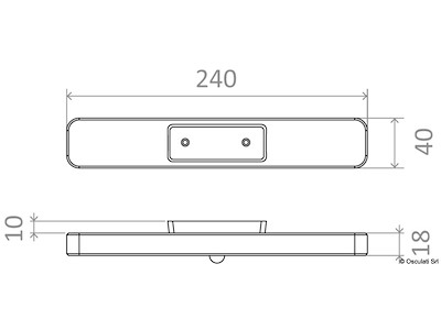 Luce LED sottoboma magnetica 