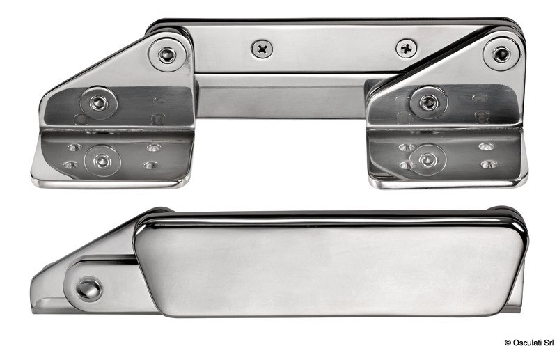 Coppia di cerniere con cover per sedile con sistema Flip Up 