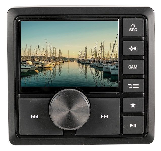 Radio da cruscotto con schermo TFT, antenna DAB, collegabile a telecamera