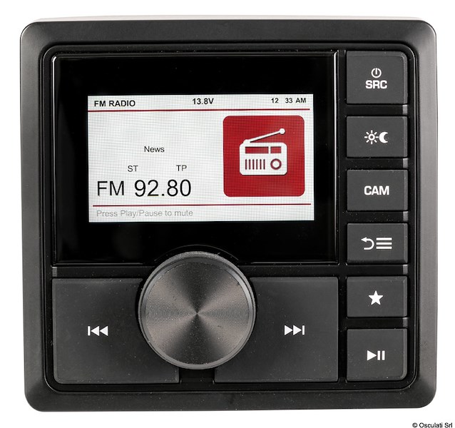 Radio da cruscotto con schermo TFT, antenna DAB, collegabile a telecamera
