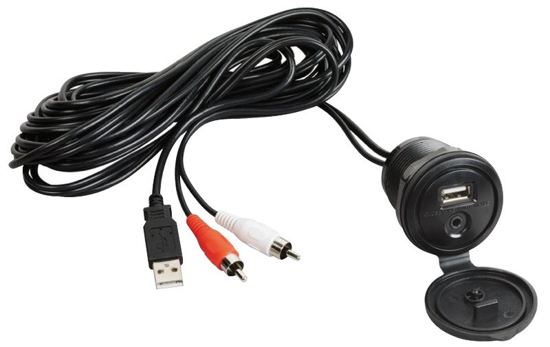 Radio da cruscotto con schermo TFT, antenna DAB, collegabile a telecamera