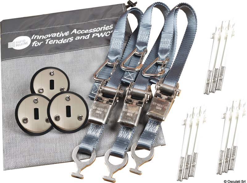 Cinghie di fissaggio con cricchetto e aggancio rapido recessato RAPID MARINE