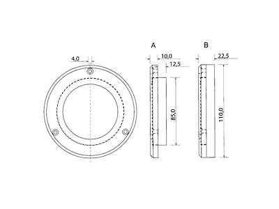 FARETTO SUBACQUEO A LED BLU